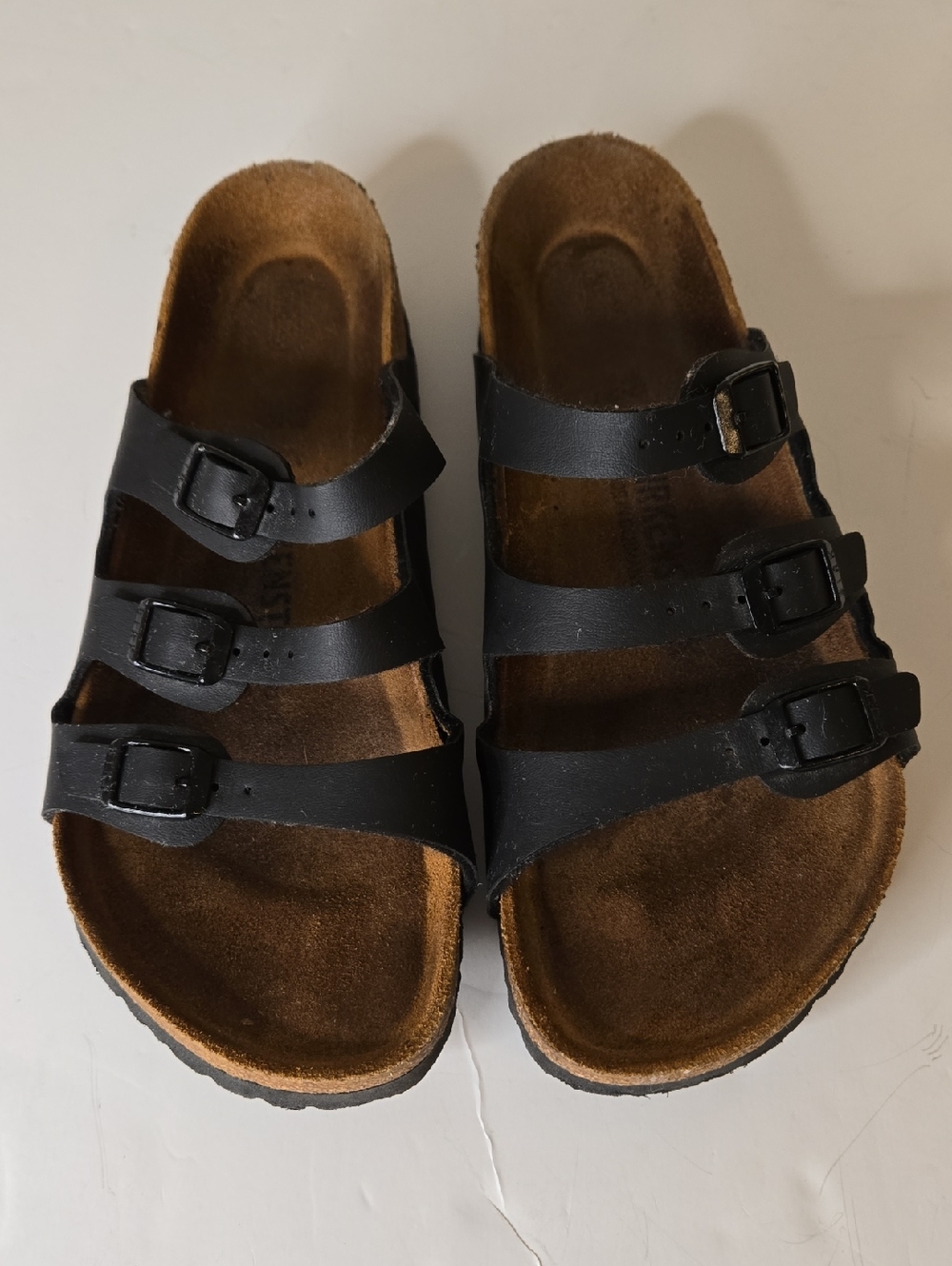 Birkenstock “Florida” 3-strap Black Sandals EU 39